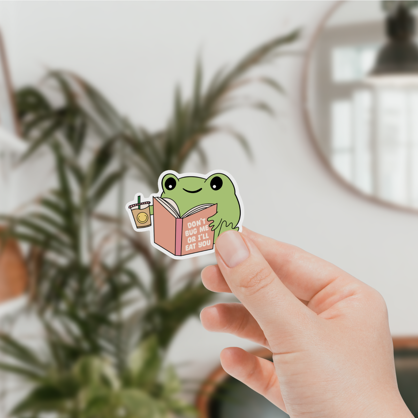 Don’t Bug Me Or I’ll Eat You Waterproof Sticker