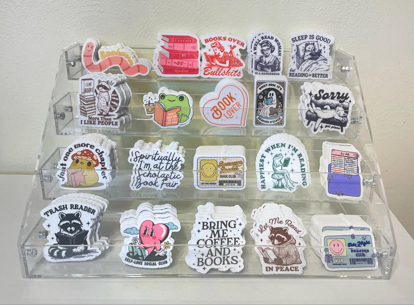 Just One More Chapter Bookish Waterproof Sticker