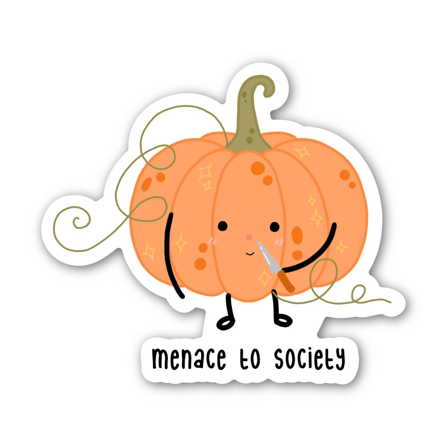 Menace To Society Pumpkin Sticker