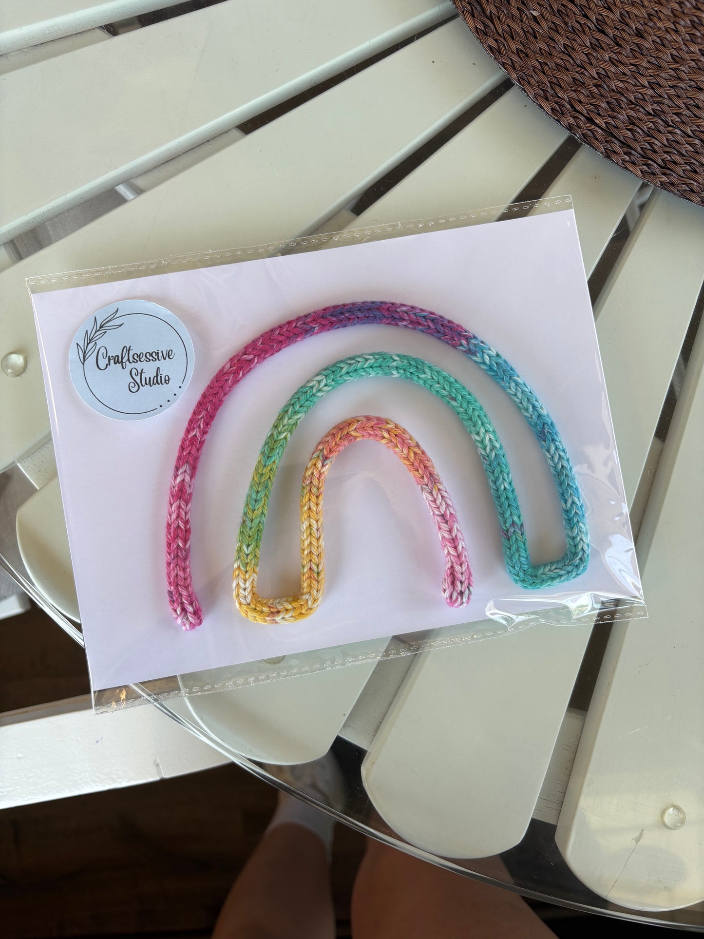 Hand-Knit Wire Rainbow