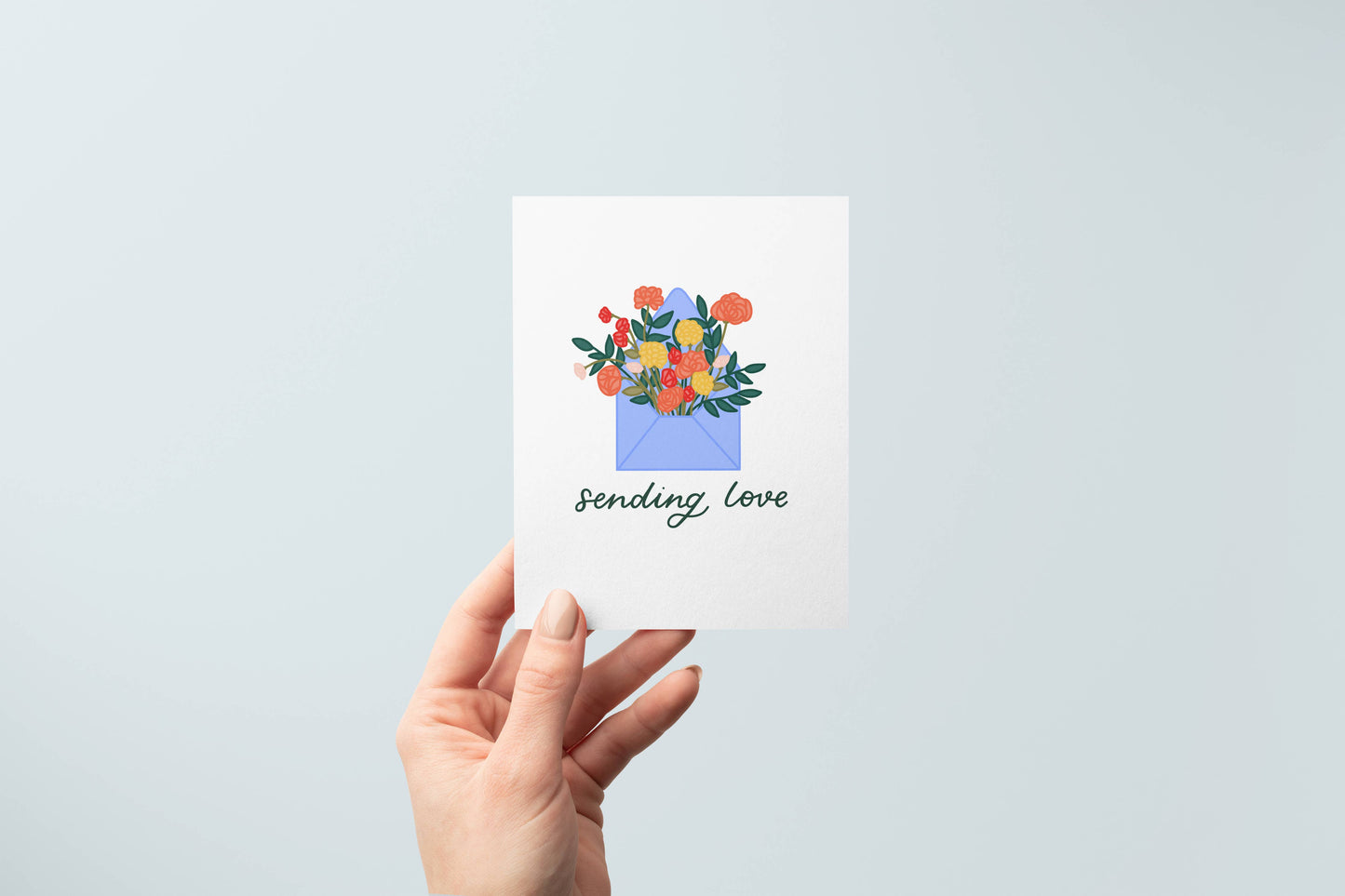 Sending Love Card | Thinking Of You, Floral Greeting Card