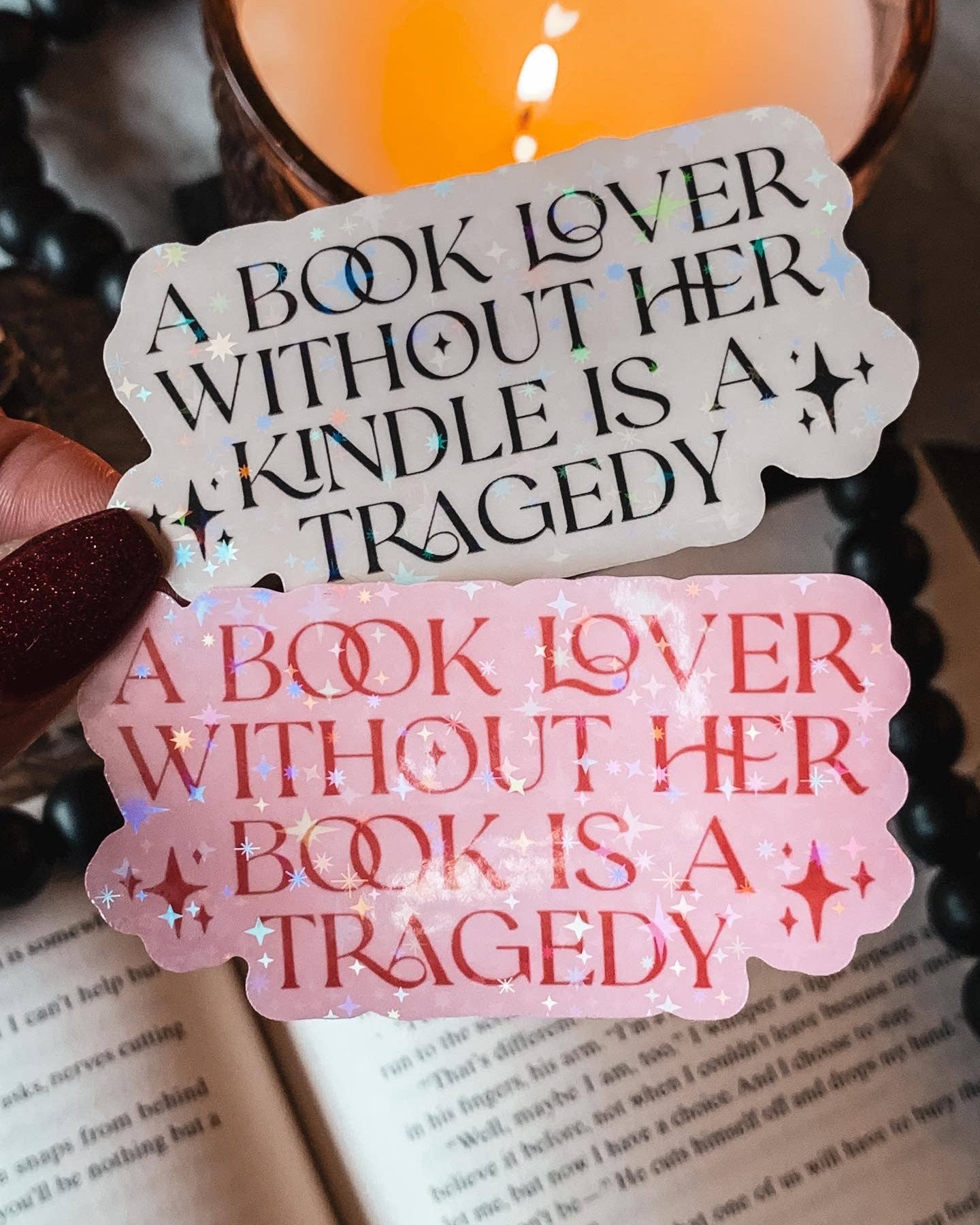Fantasy Kindle Lover Tragedy Sticker