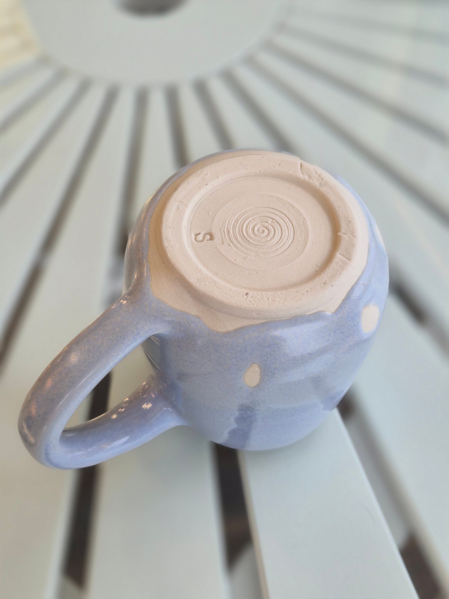 Powder Blue Handcrafted Ceramic Mug - Microwave & Dishwasher Safe!