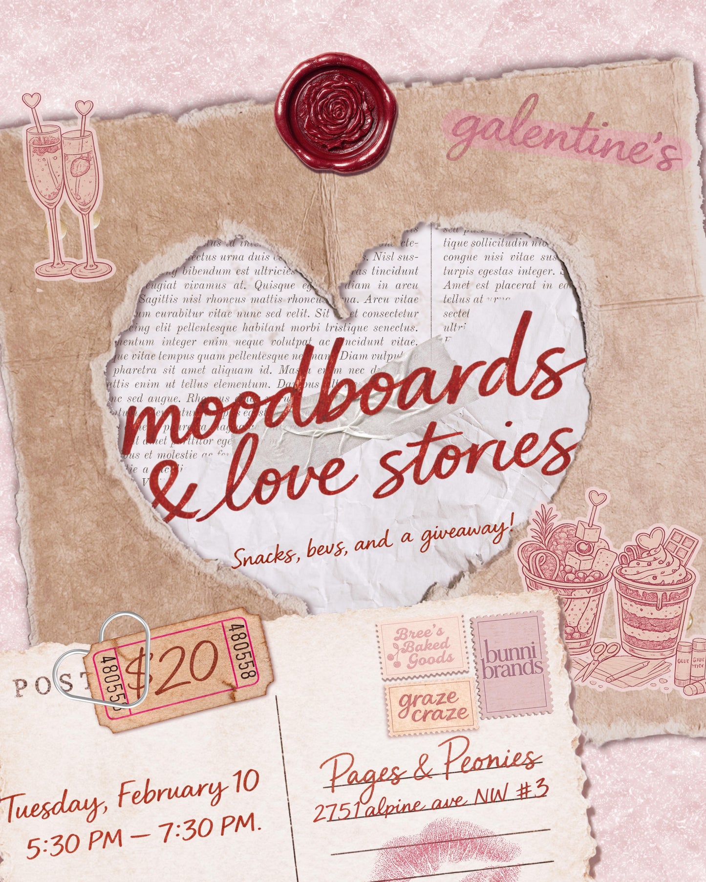 Galentine's Event Ticket - Moodboards & Love Stories <3