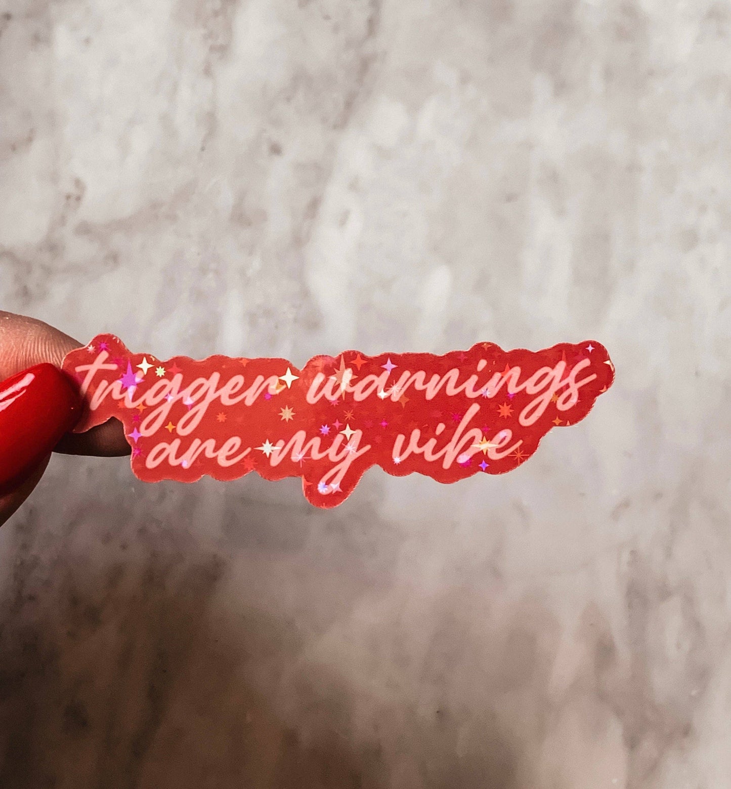 Trigger Warnings Book Sticker