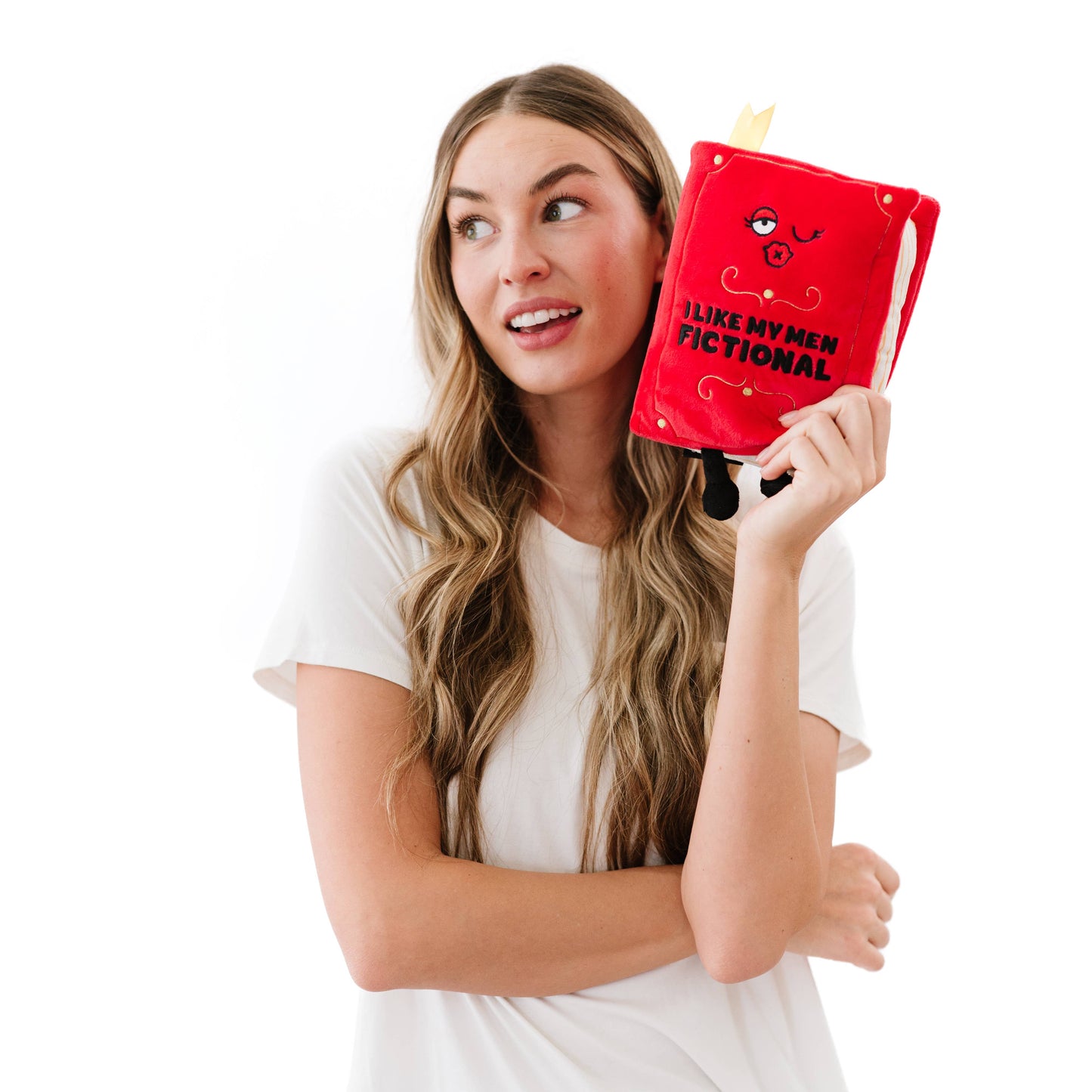 "I Like My Men Fictional" Plush