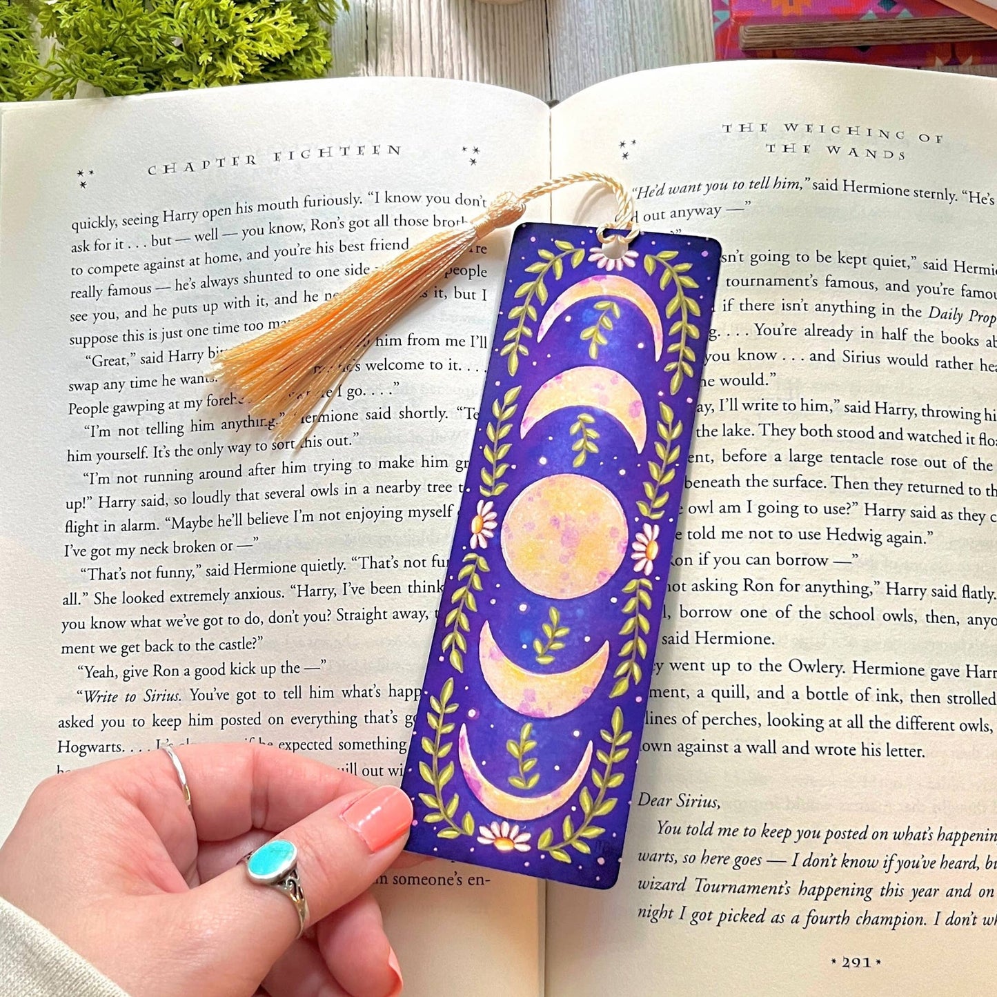 Moon Phases Bookmark by The Swimming Owl