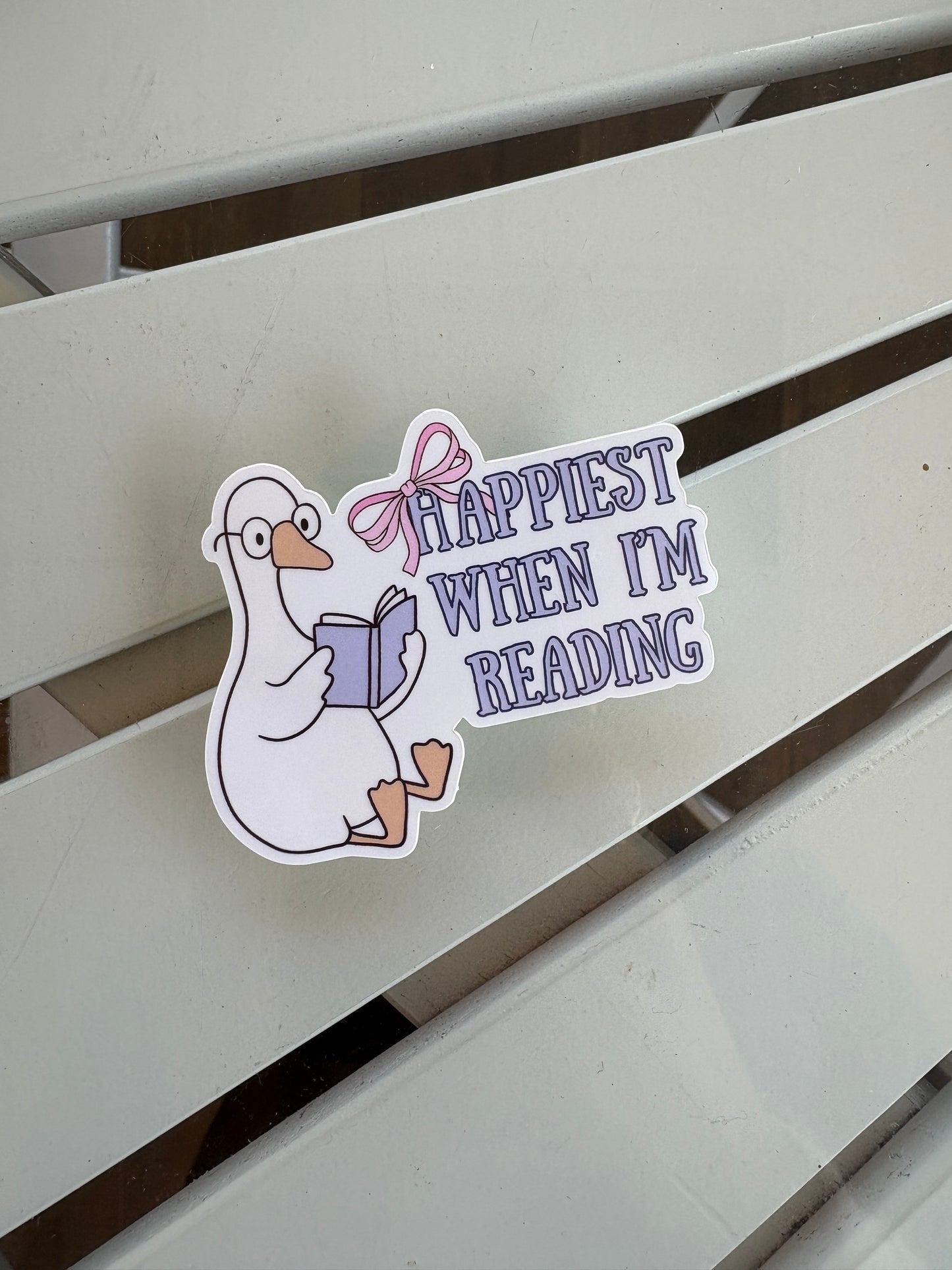 Happiest When I'm Reading Sticker