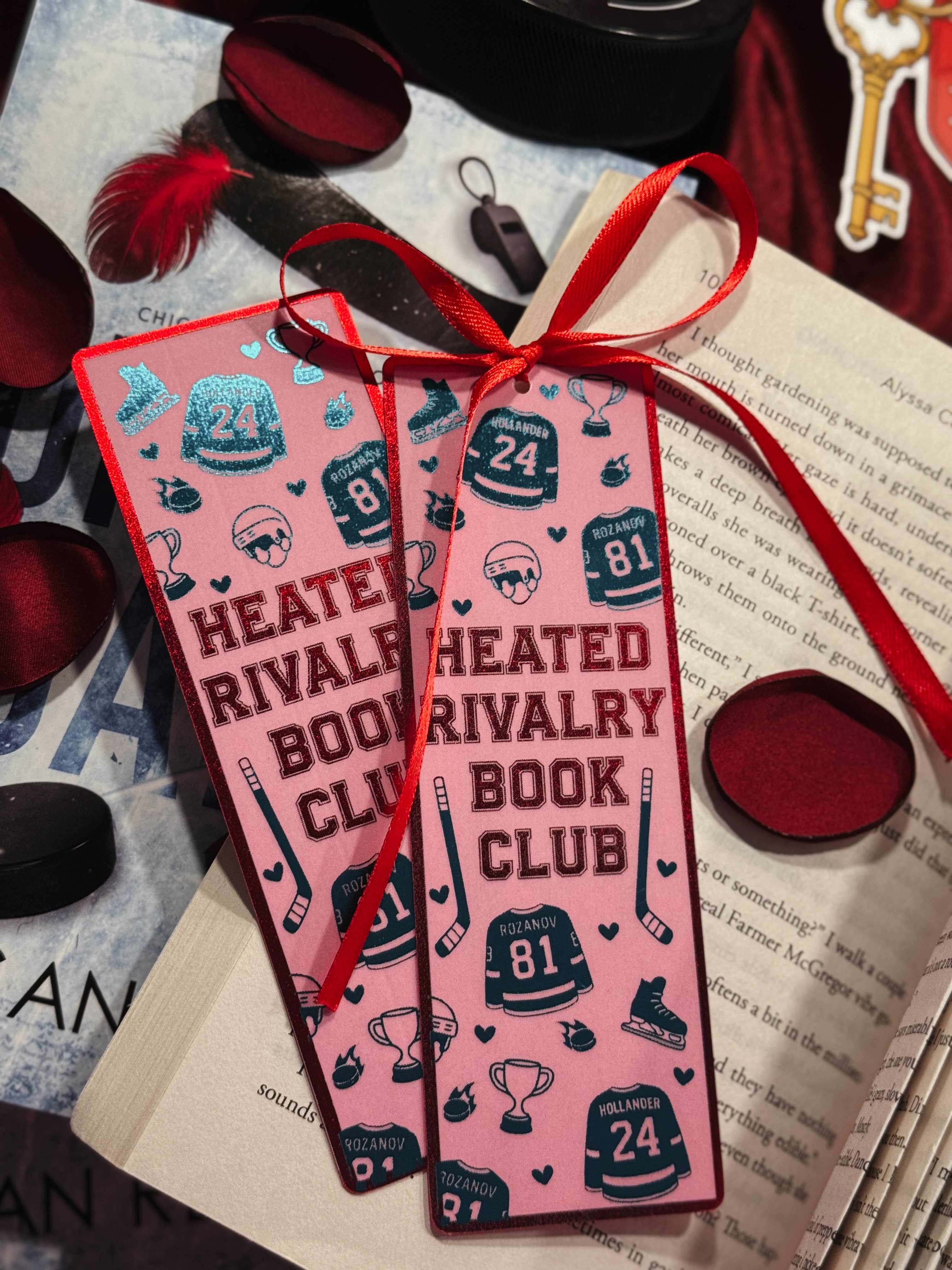 Heated Rivalry Foil Bookmark – Pages & Peonies