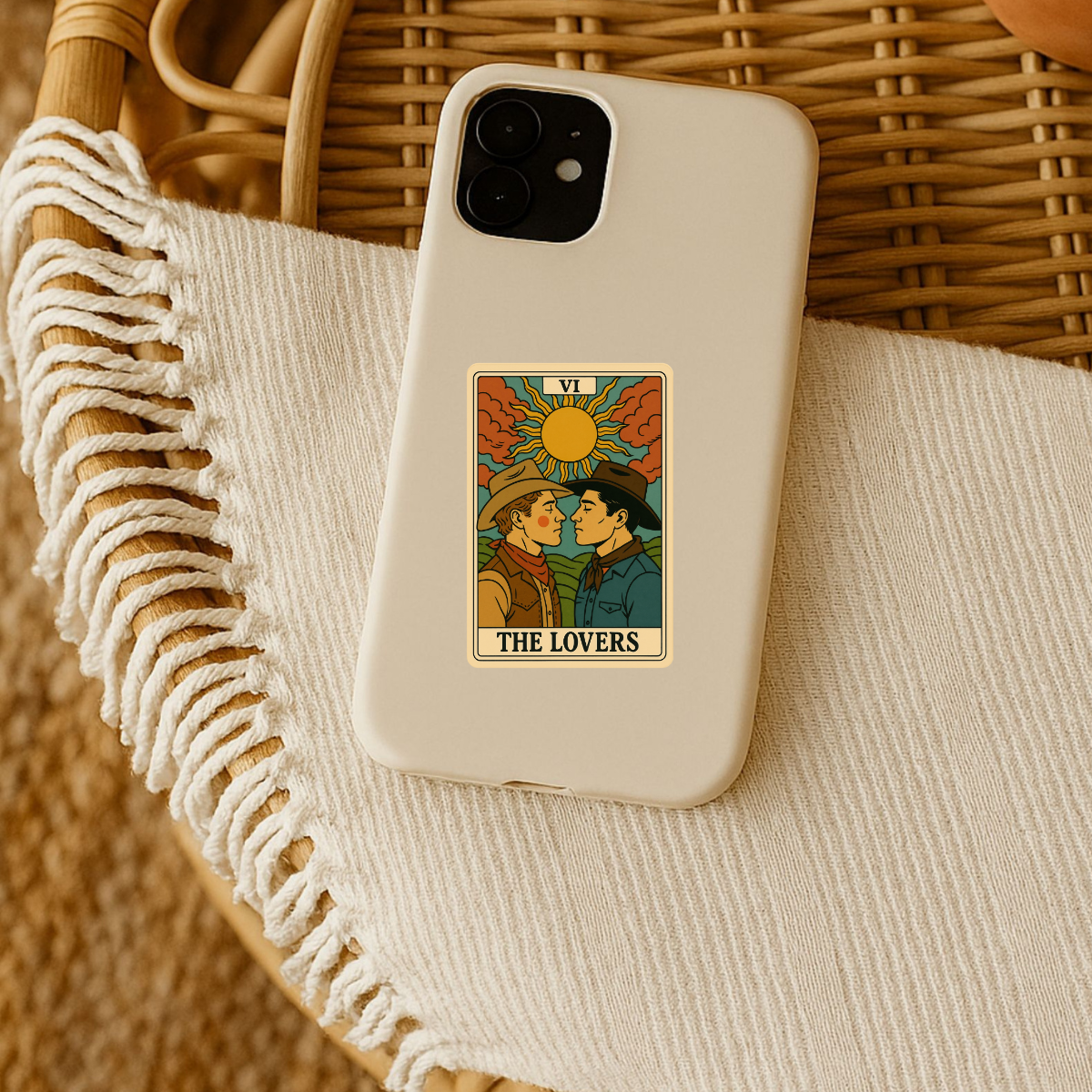 The Lovers Tarot Card Sticker