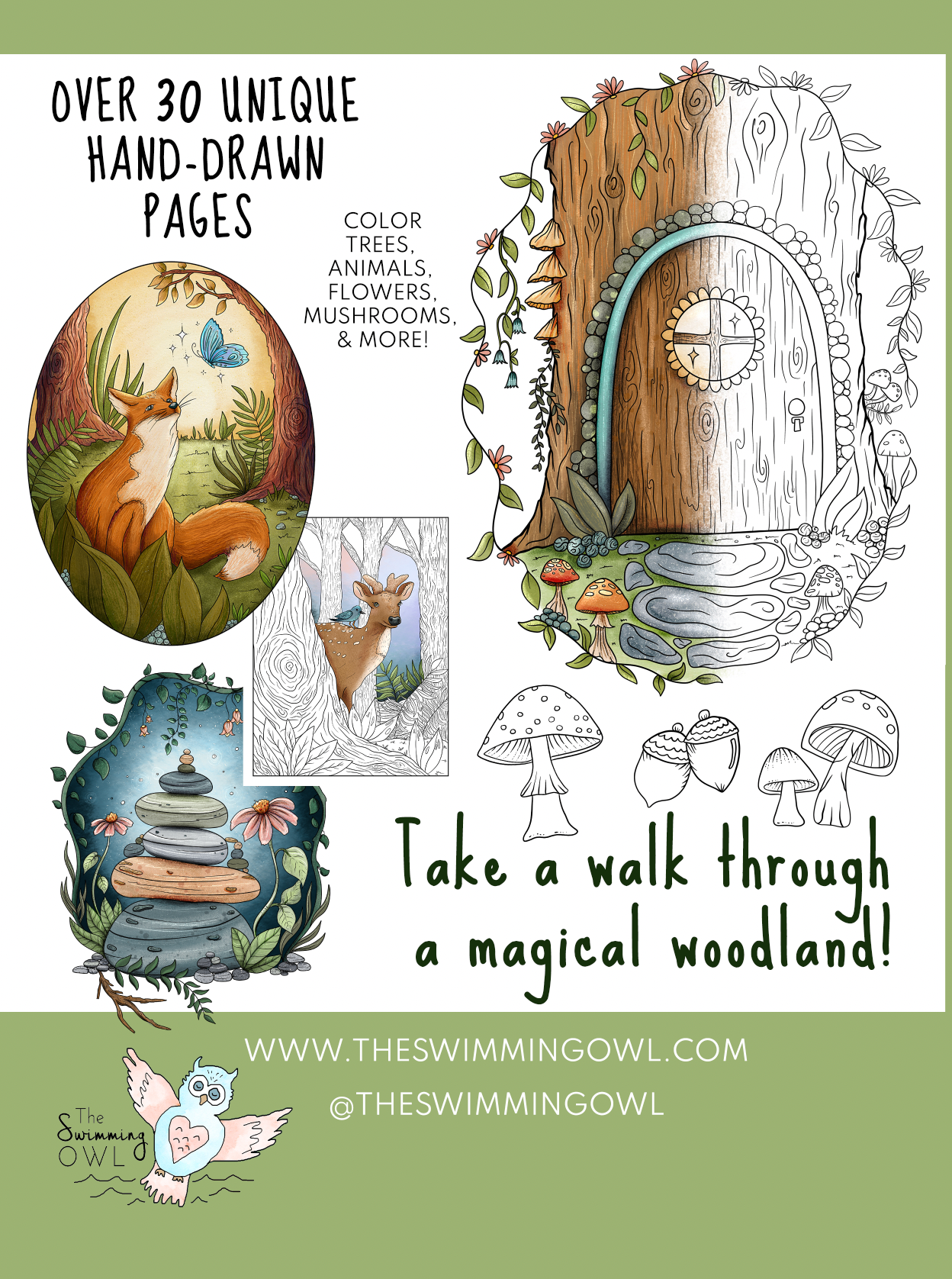 Whimsical Woodland Coloring Book