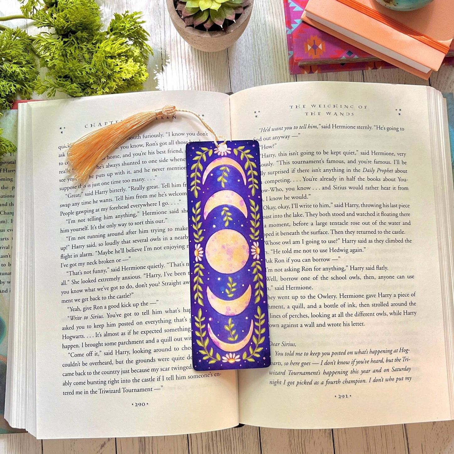 Moon Phases Bookmark by The Swimming Owl