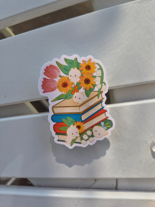 Bunny Bookstack Sticker