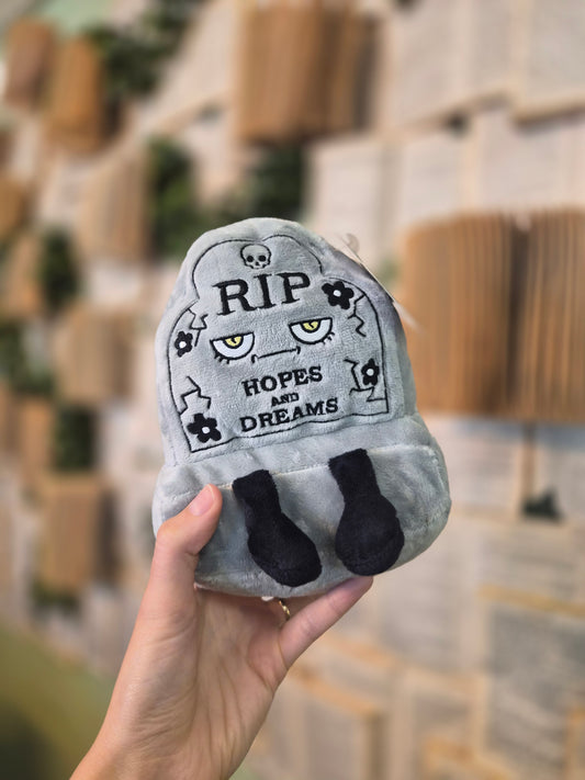 "RIP Hopes and Dreams" Headstone Plush