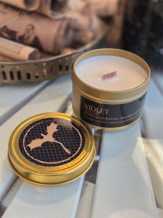 Violet Sorrengail Inspired Soy Wax Candle - Fourth Wing Inspired Candles