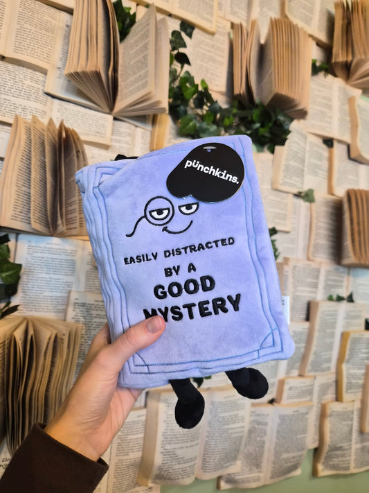 "Easily Distracted by a Good Mystery" Book Plush