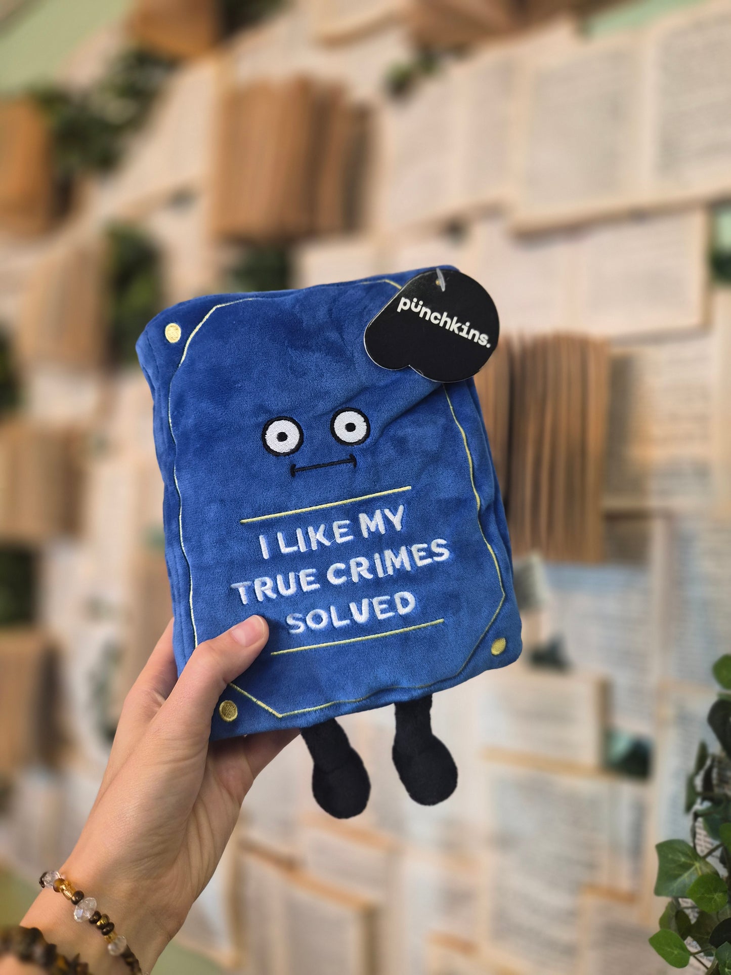 "I Like My True Crimes Solved" Book Plush