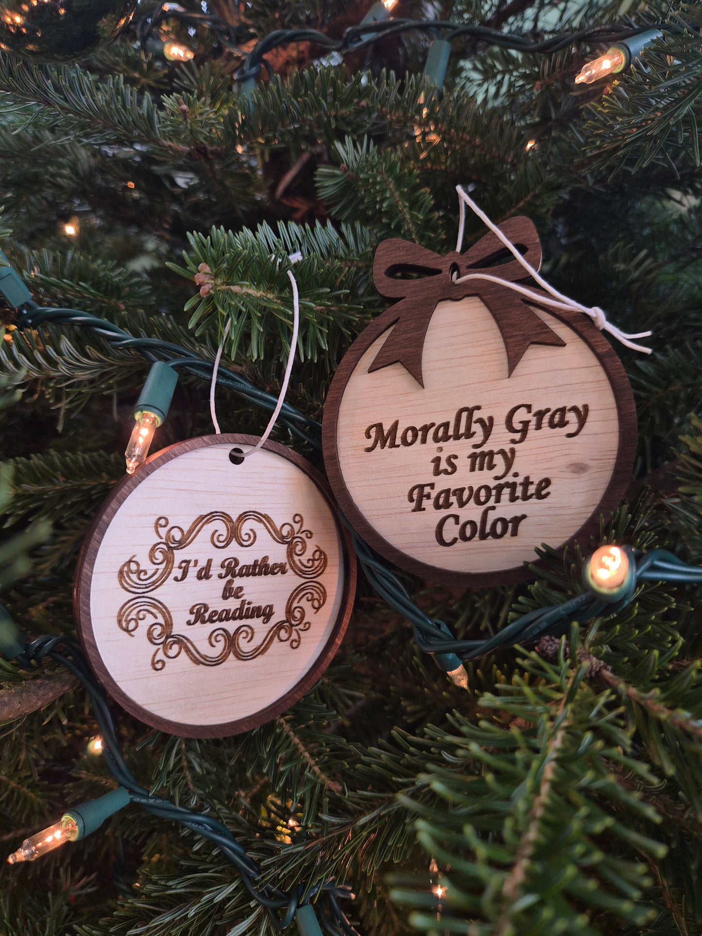 Wooden Reader Ornaments